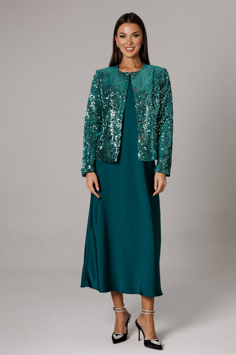 Плательный комплект Ларс Стиль 1158 изумрудный