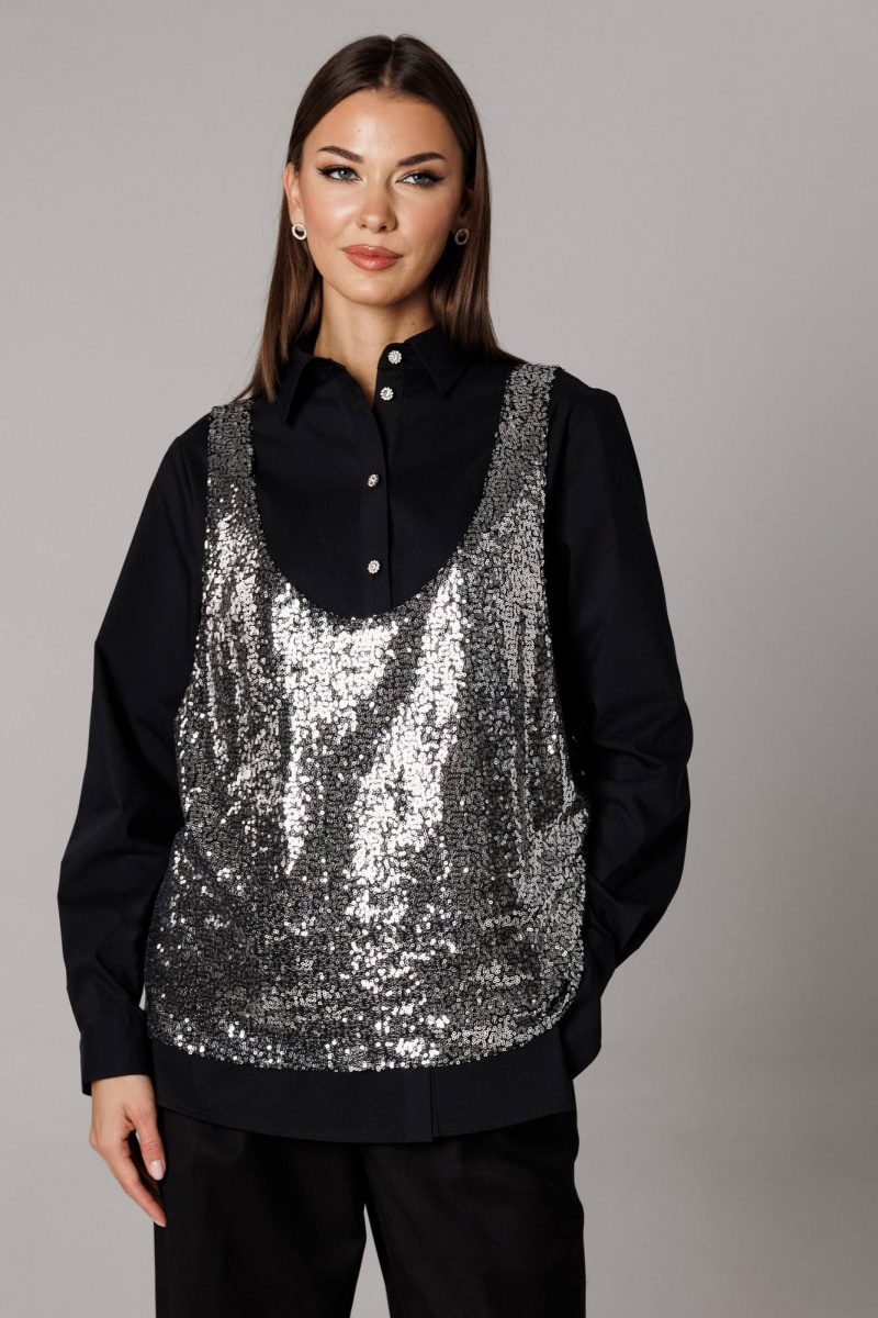 Комплект с блузой Ларс Стиль 1168 черный