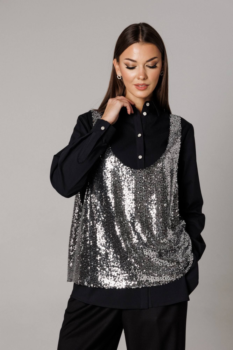 Комплект с блузой Ларс Стиль 1168 черный