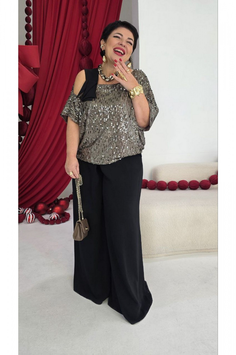 Брючный комплект Vittoria Queen 26233 капучино_черный