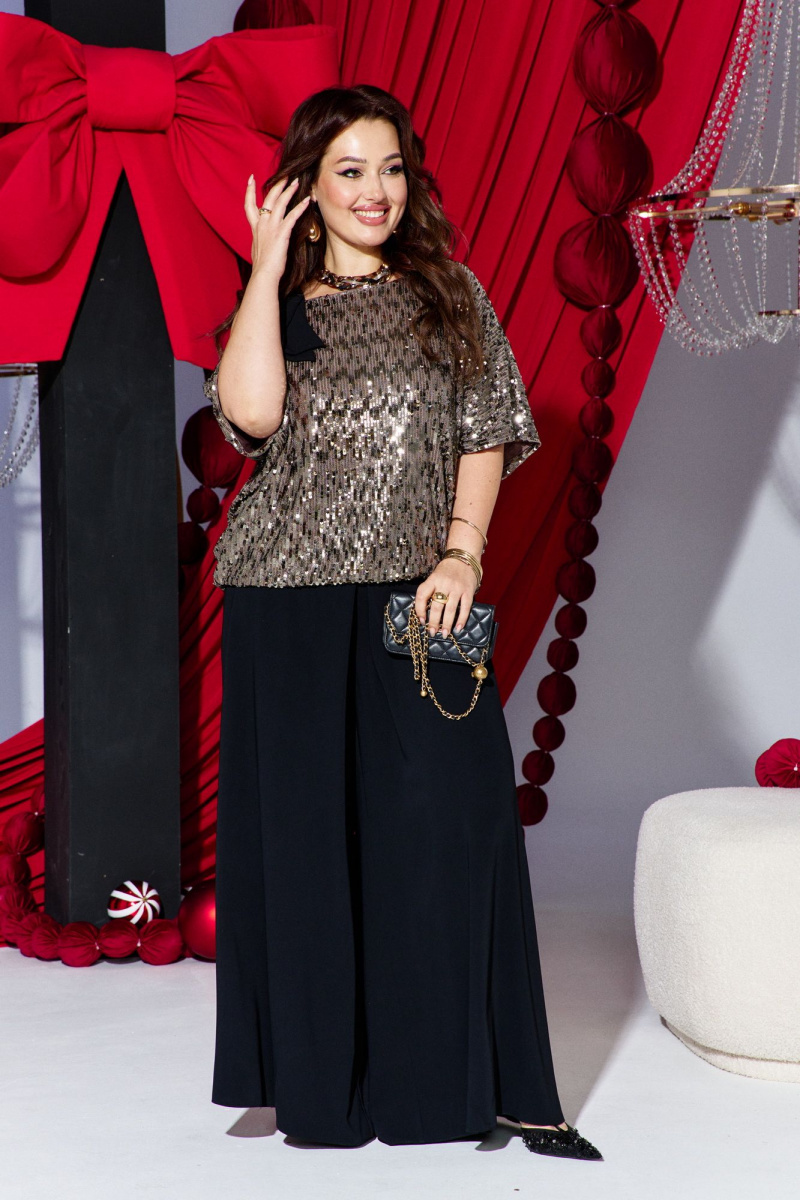 Брючный комплект Vittoria Queen 26233 капучино_черный