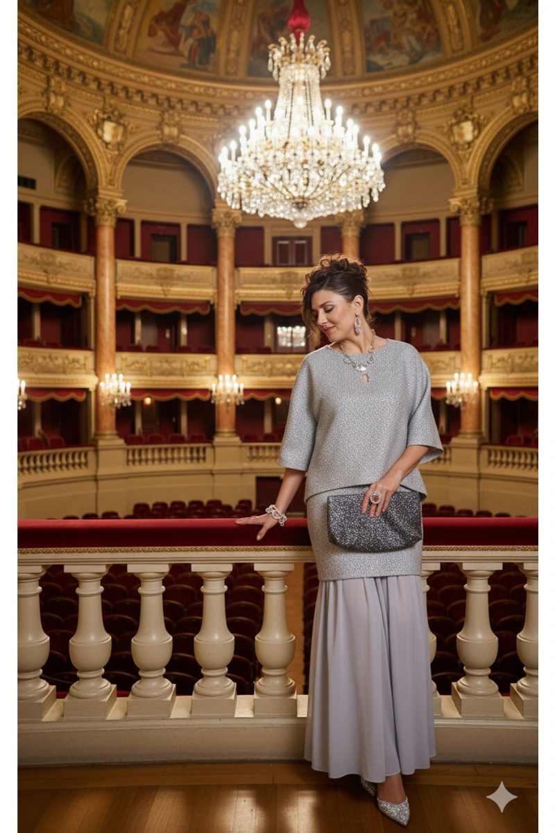 Юбочный комплект Vittoria Queen 27573/1 серебристо-серый