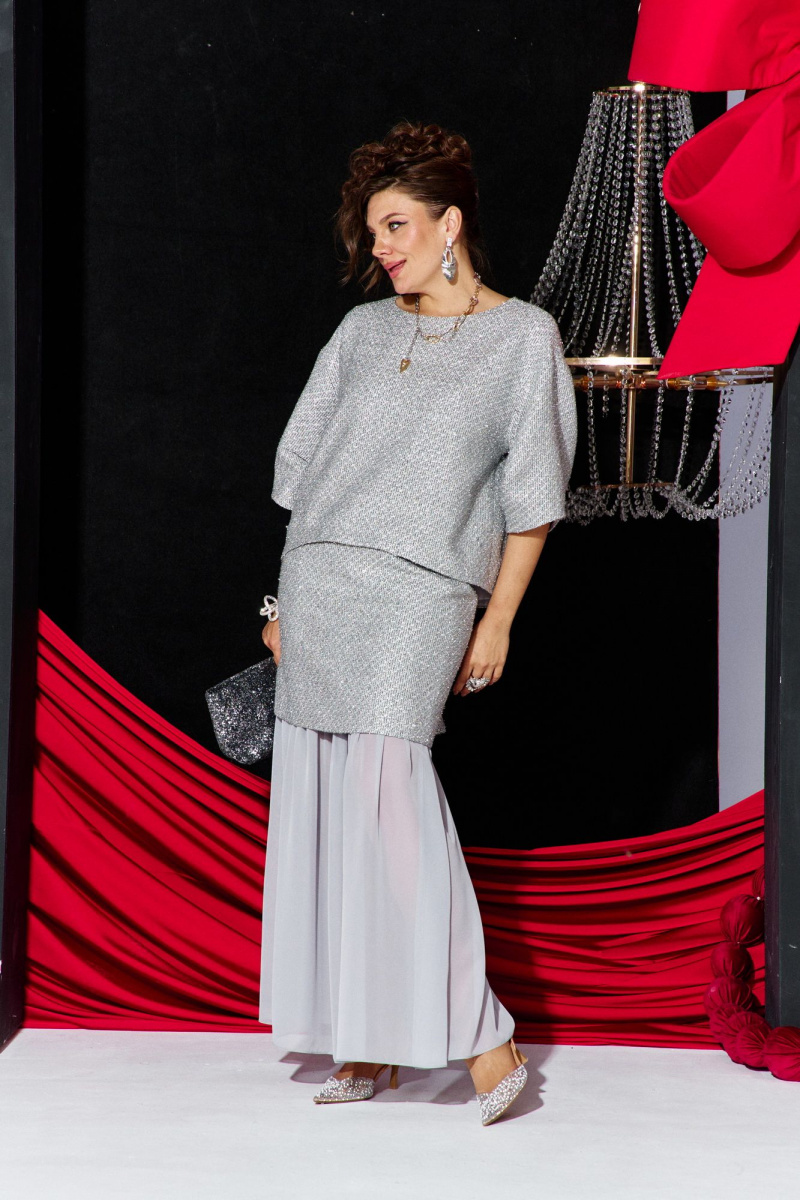 Юбочный комплект Vittoria Queen 27573/1 серебристо-серый