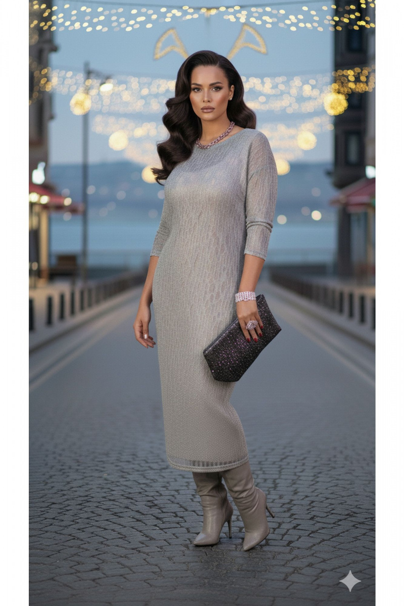 Плательный комплект Vittoria Queen 27703 серебристый