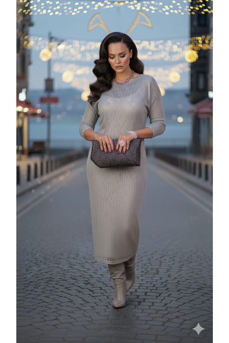 Плательный комплект Vittoria Queen 27703 серебристый