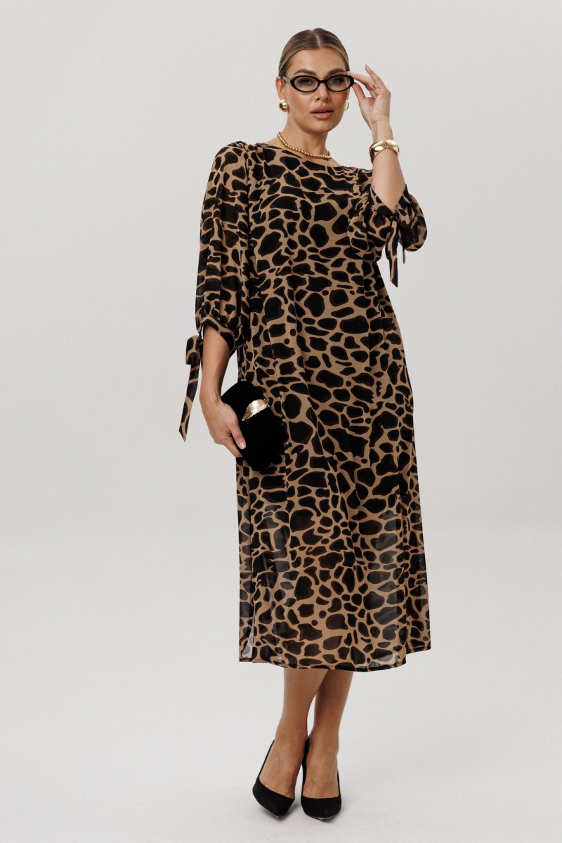 Платья Anelli 1733 графичный_леопард