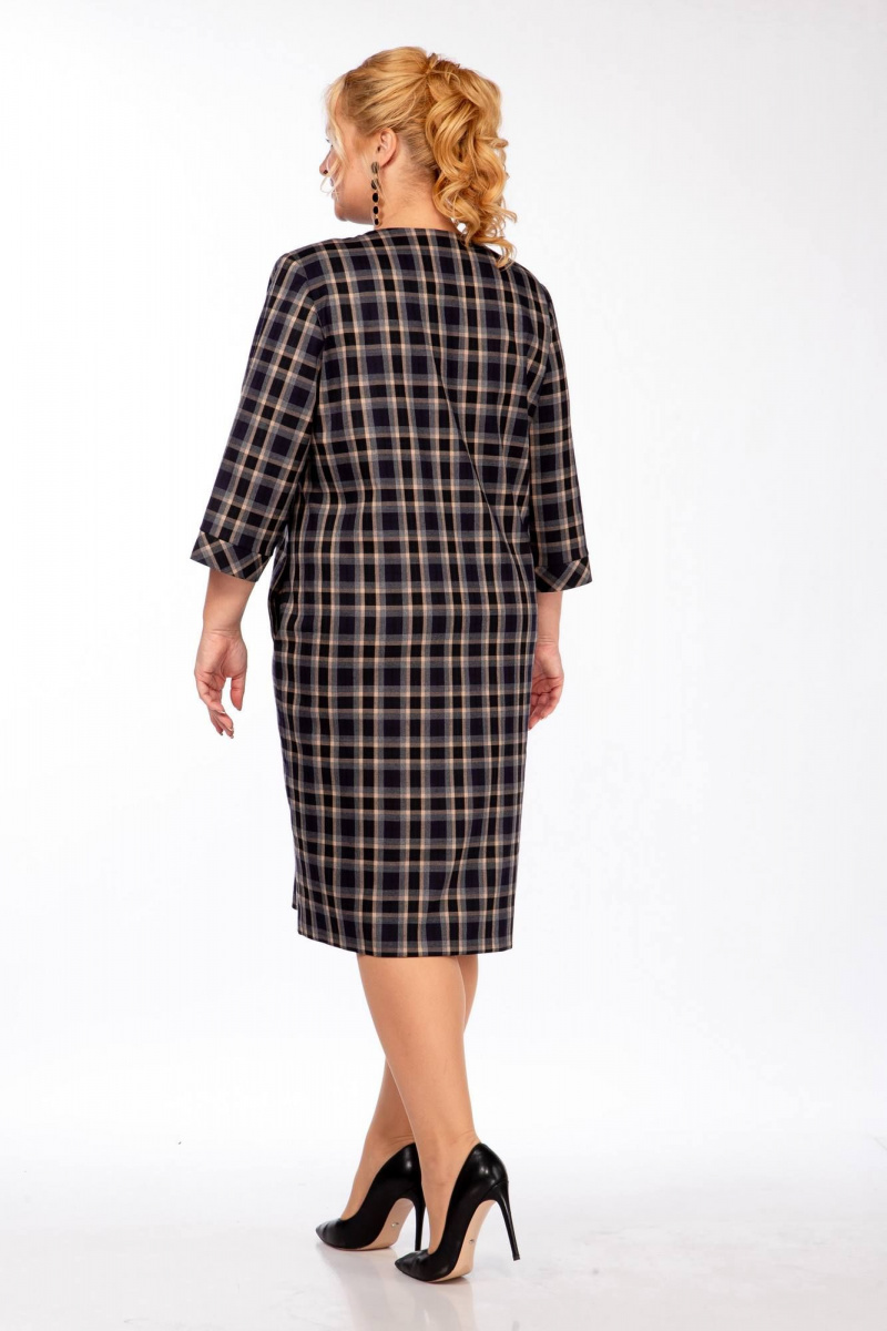 Платья СиБон 0230 клетка_черный