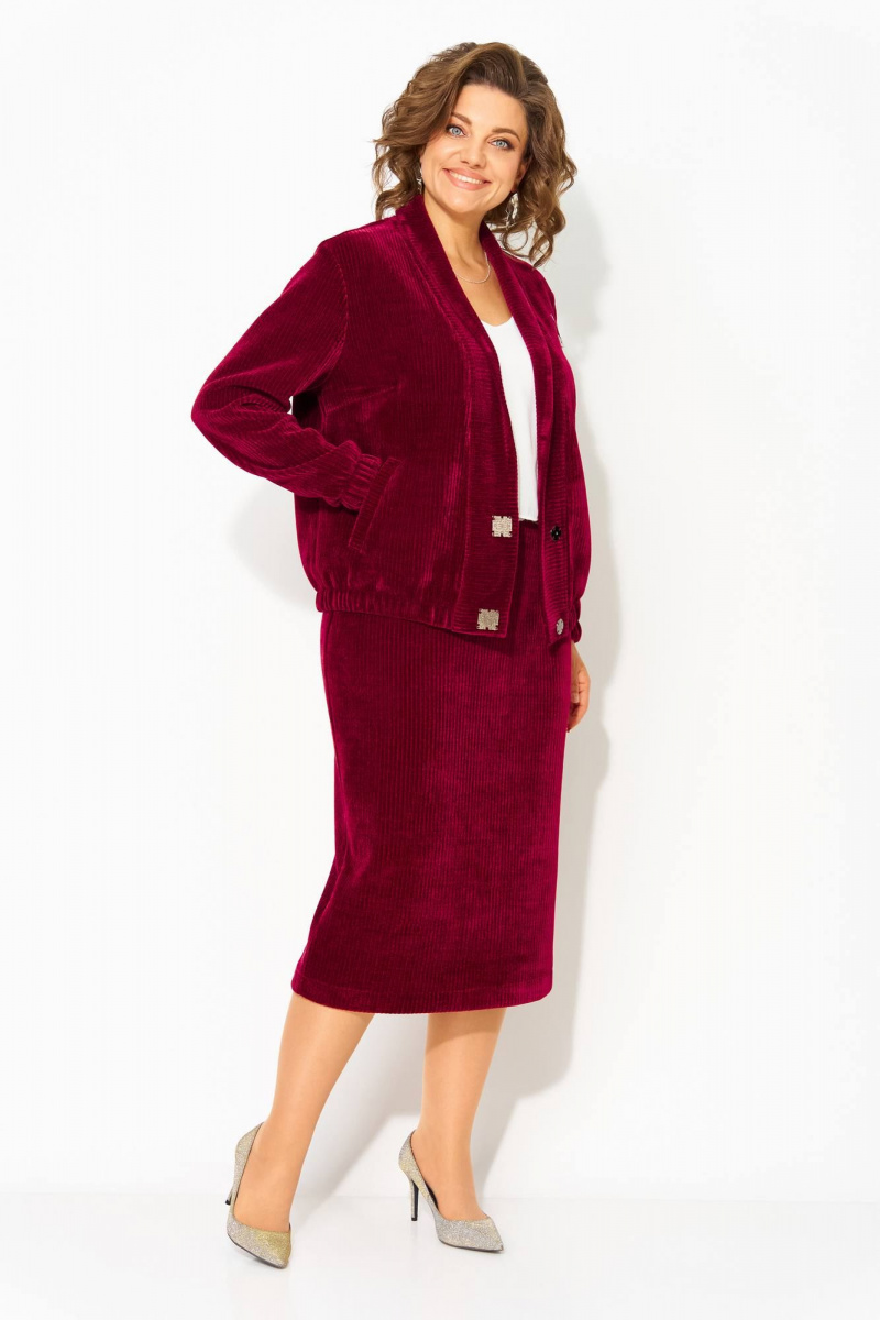 Юбочный комплект Liliana 1487 винный