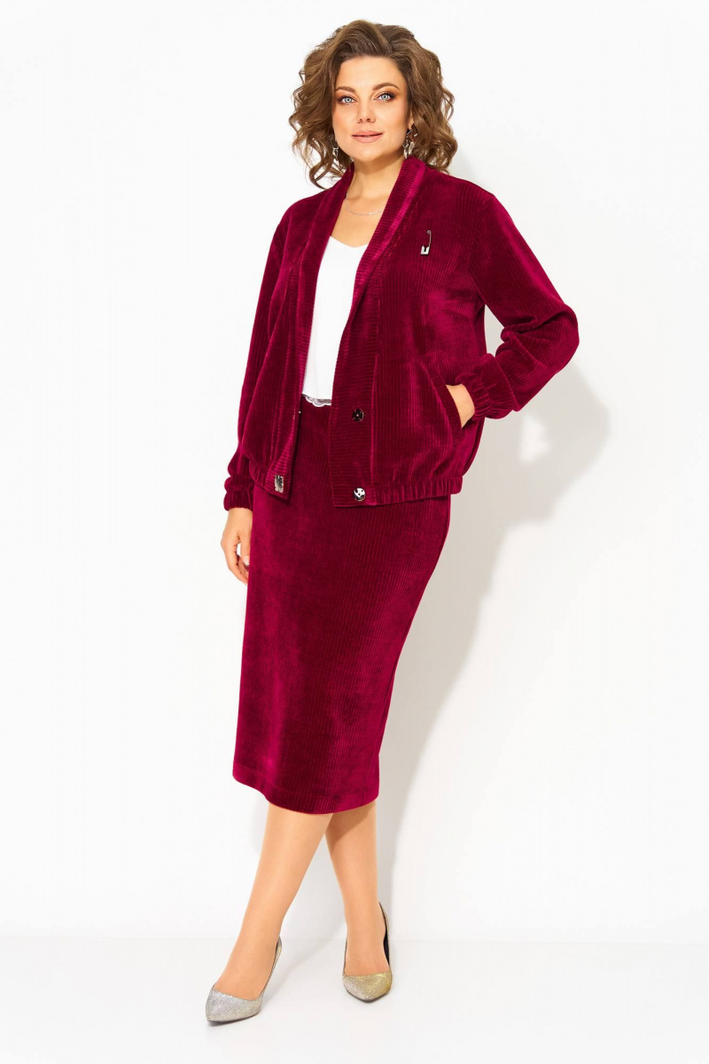 Юбочный комплект Liliana 1487 винный