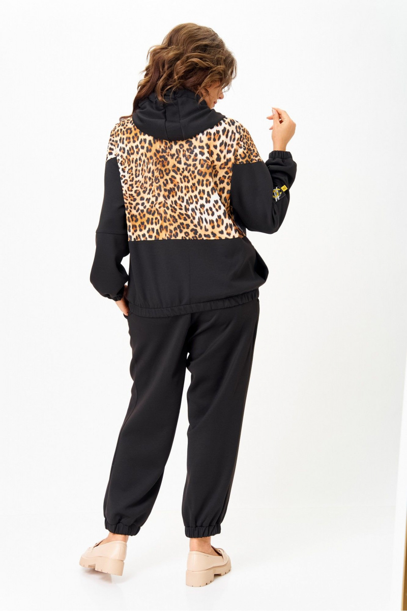 Костюмы Solomeya Lux 946/449 черный+леопардовый_принт