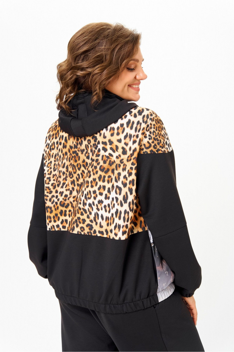 Костюмы Solomeya Lux 946/449 черный+леопардовый_принт