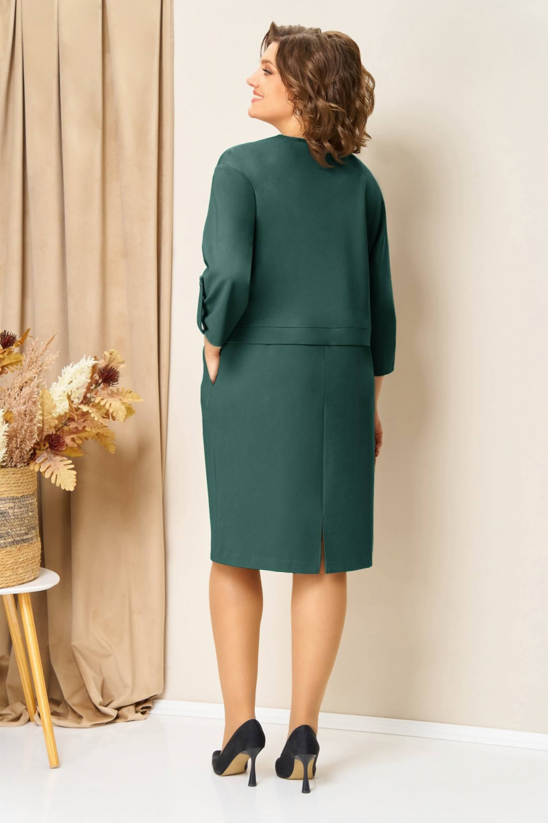 Платья VOLNA 1449 бутылочно-зеленый