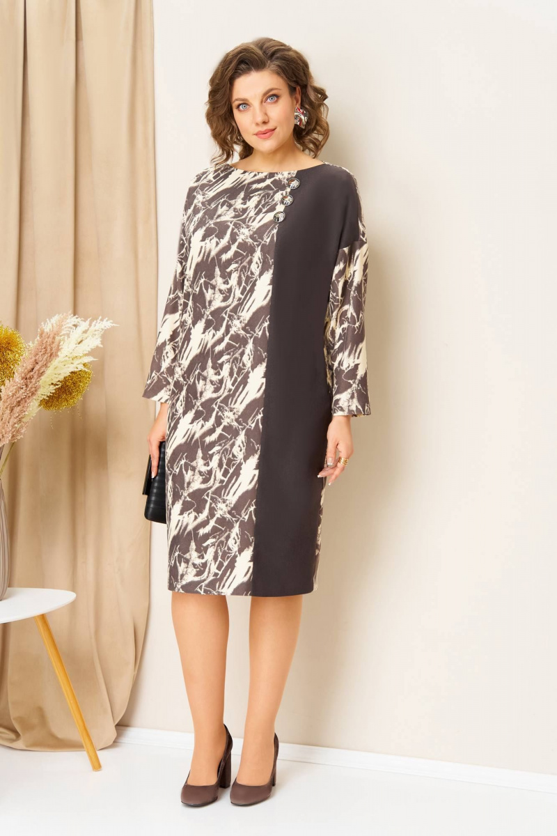 Платья VOLNA 1452 шоколадно-бежевый