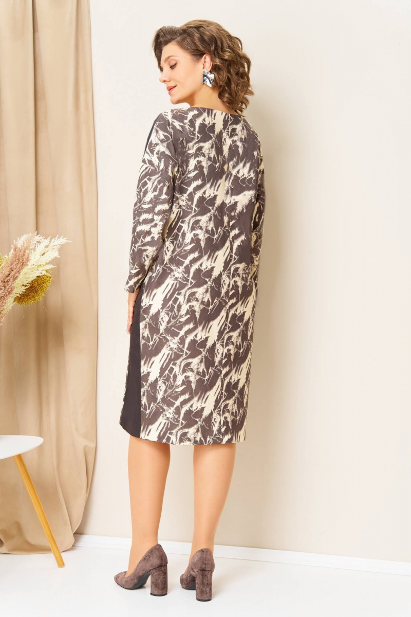 Платья VOLNA 1452 шоколадно-бежевый