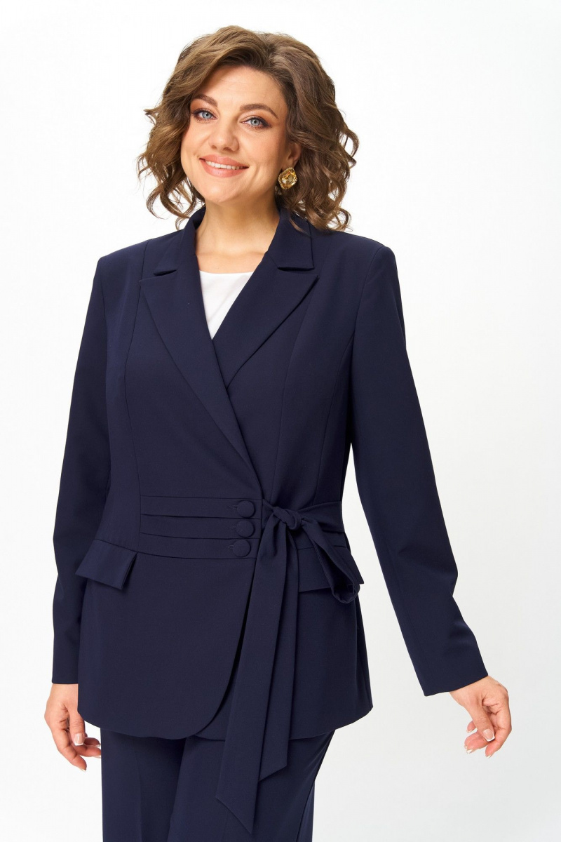 Брючный костюм ANASTASIA MAK 1277 синий