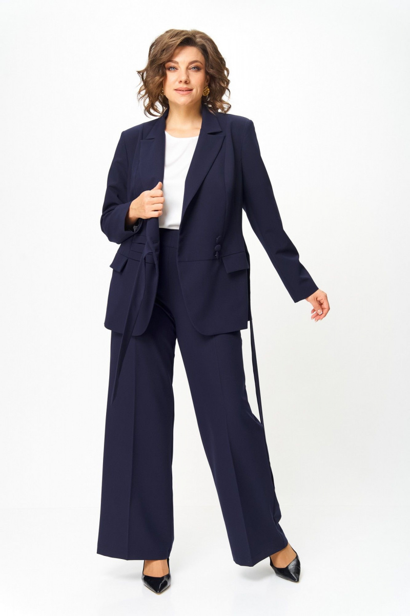Брючный костюм ANASTASIA MAK 1277 синий