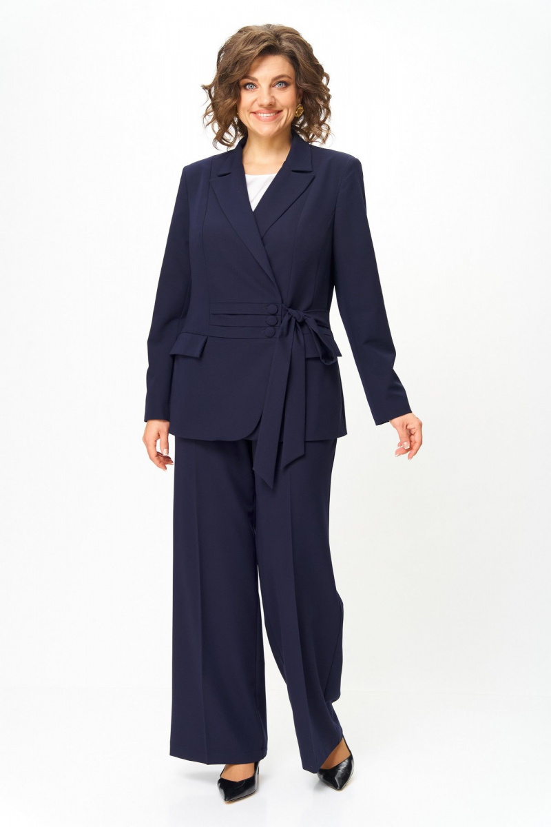 Брючный костюм ANASTASIA MAK 1277 синий