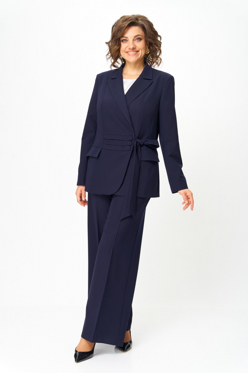 Брючный костюм ANASTASIA MAK 1277 синий