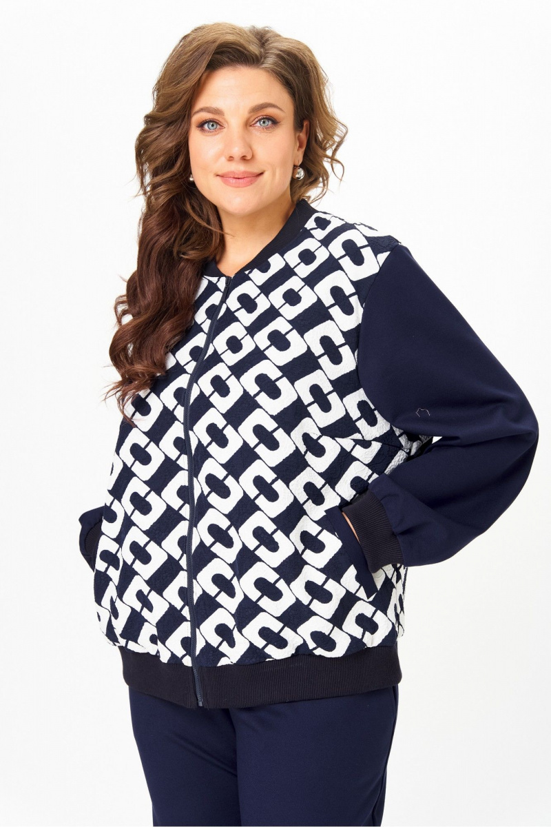 Костюмы Solomeya Lux 946/449С синий_с_белым_геометрия