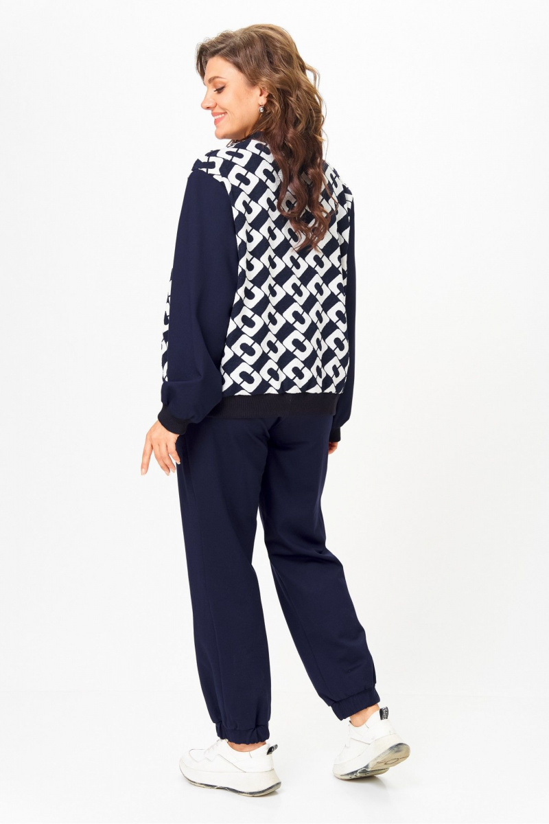 Костюмы Solomeya Lux 946/449С синий_с_белым_геометрия