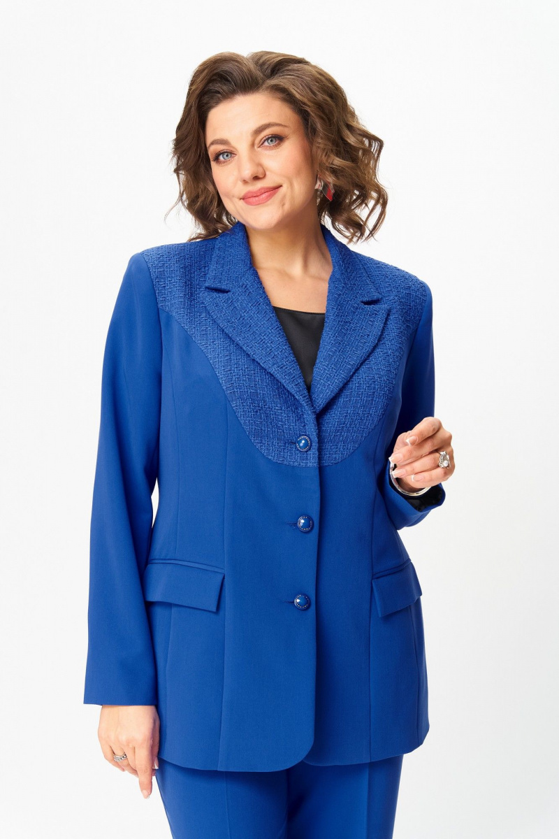 Брючный костюм ANASTASIA MAK 1297 василек