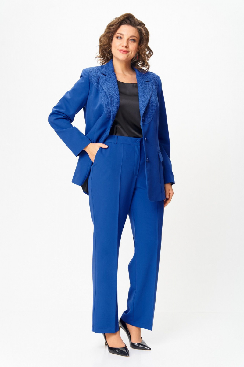 Брючный костюм ANASTASIA MAK 1297 василек