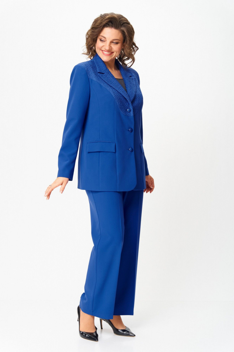 Брючный костюм ANASTASIA MAK 1297 василек