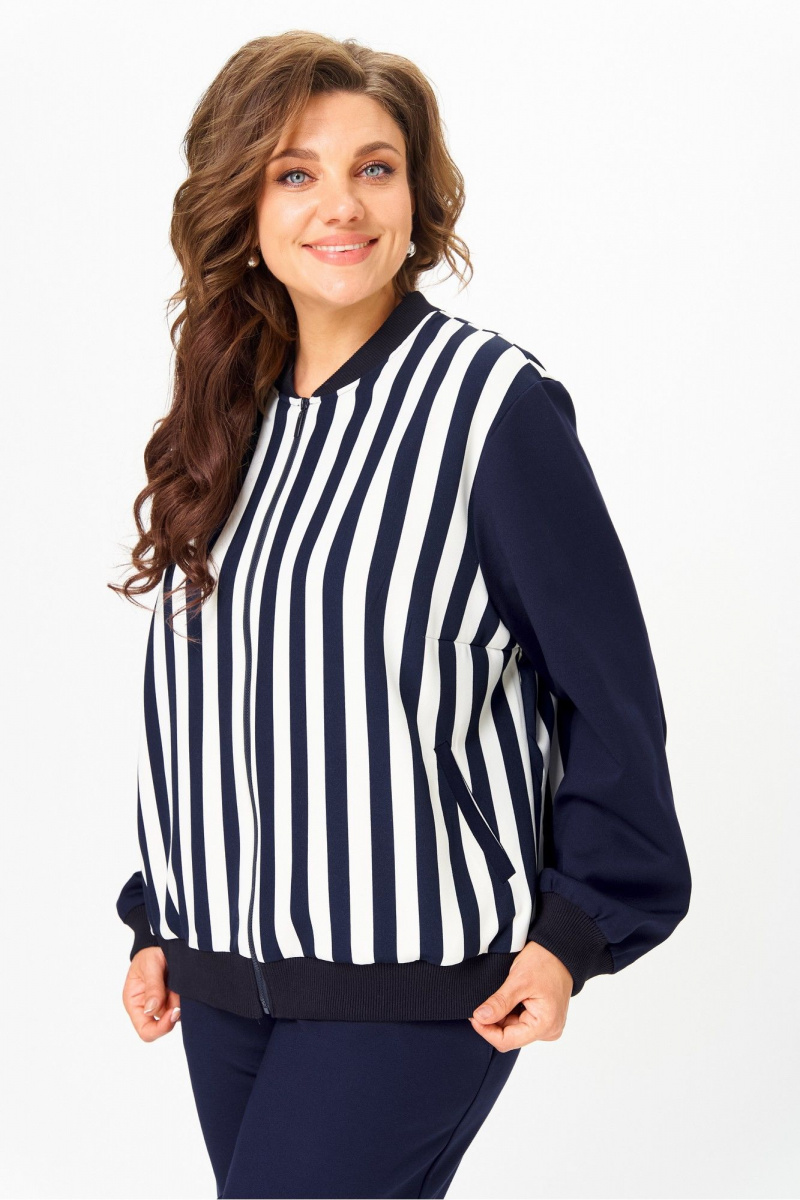 Костюмы Solomeya Lux 946/449D синий_с_белым_полоска