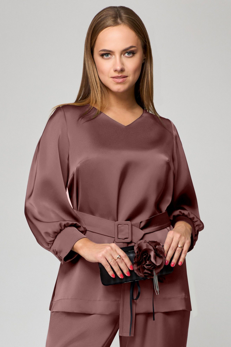 Брючный комплект Мишель стиль 1160-1 шоколадный