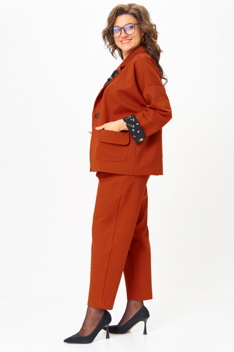 Брючный костюм Michel chic 1437 терракот