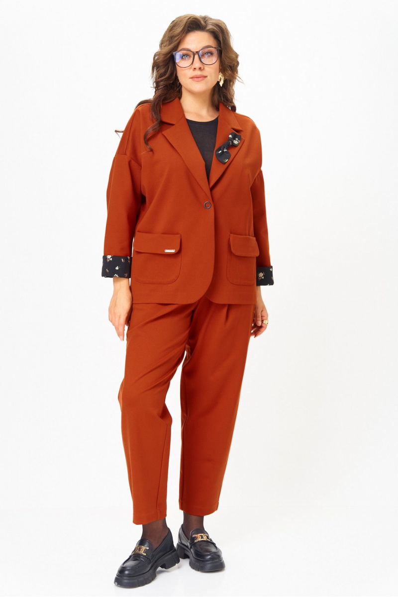 Брючный костюм Michel chic 1437 терракот