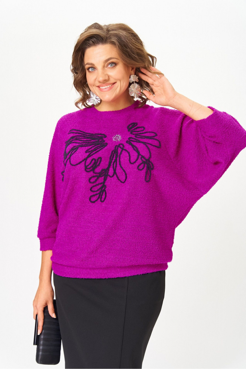 Юбочный комплект Michel chic 1407 пурпурный_черный