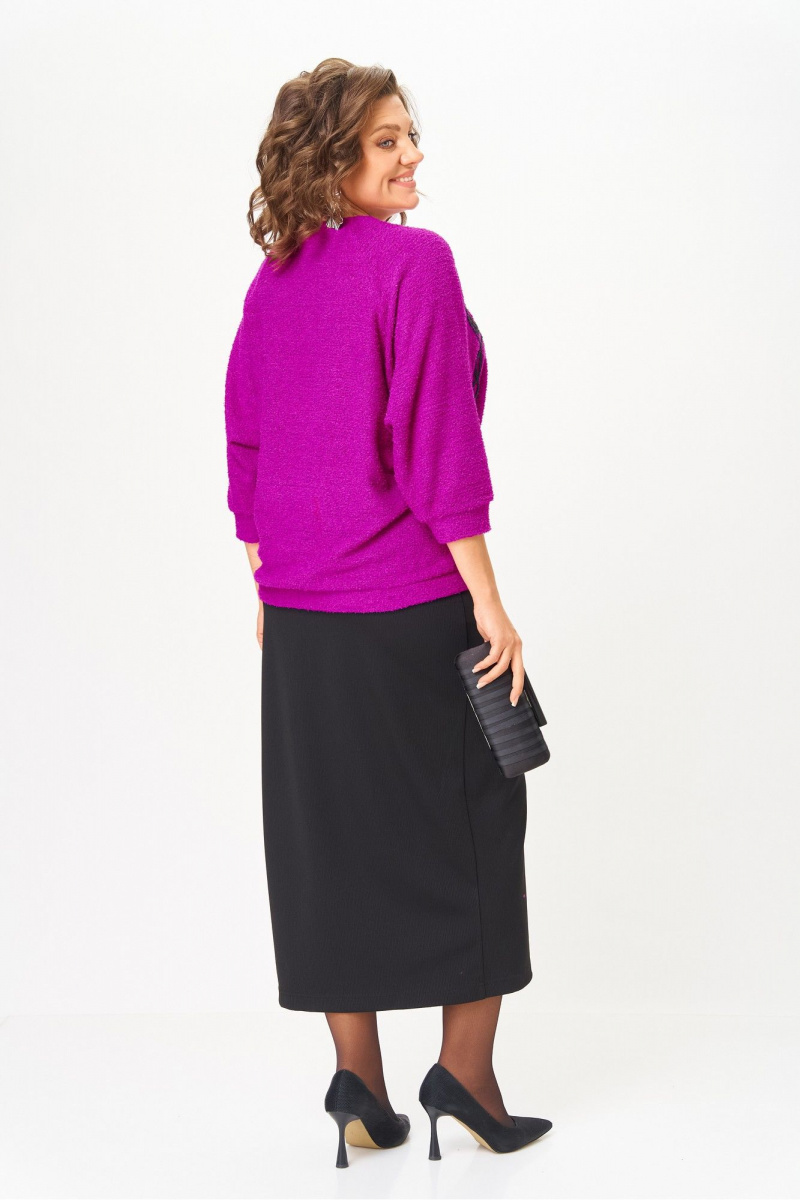 Юбочный комплект Michel chic 1407 пурпурный_черный