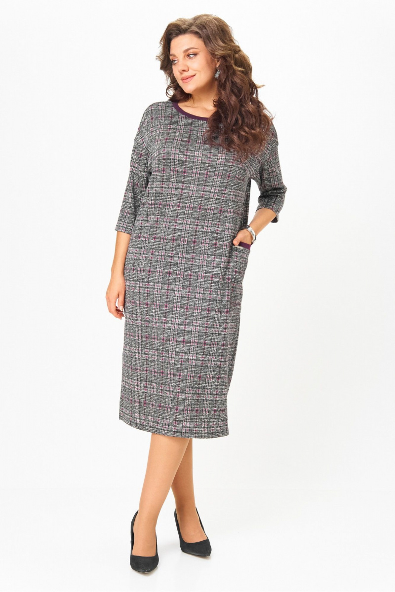 Платья Michel chic 2191 бордо, серый, клетка