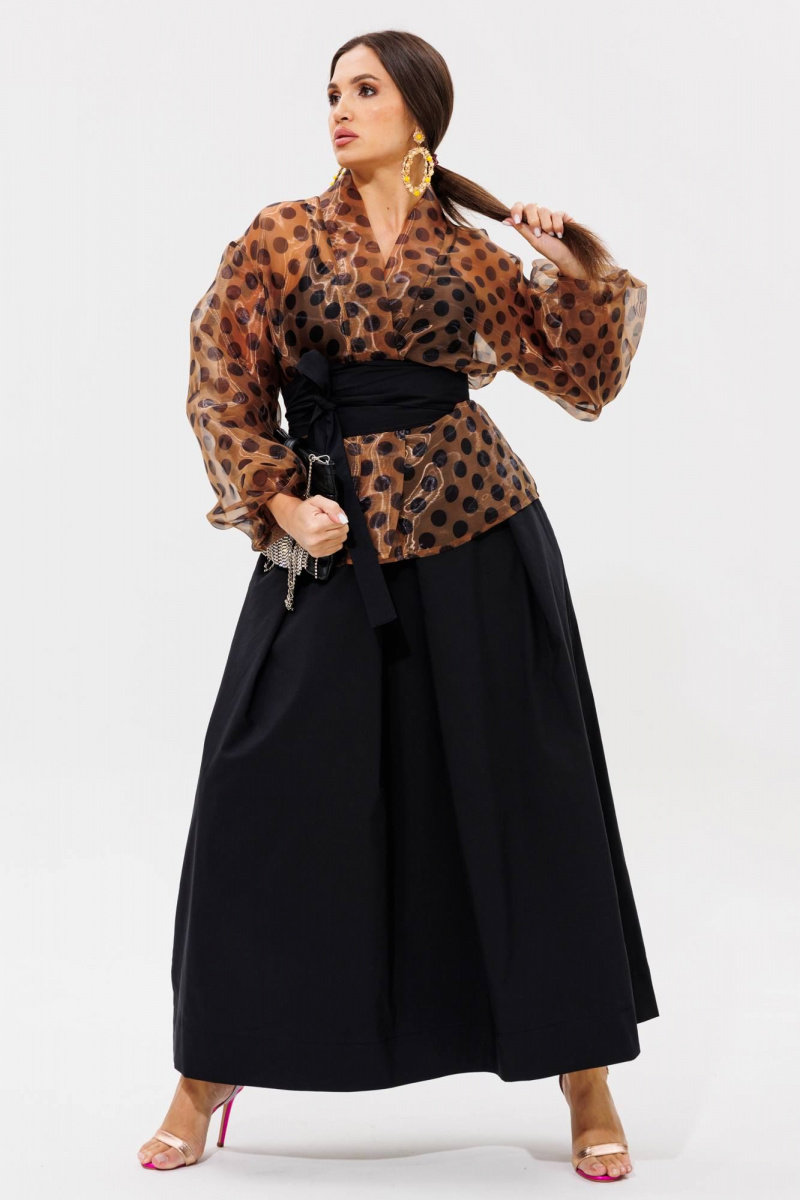 Юбочный комплект Anastasia 1162.1 кофе/черный