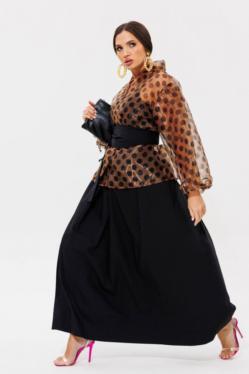 Юбочный комплект Anastasia 1162.1 кофе/черный