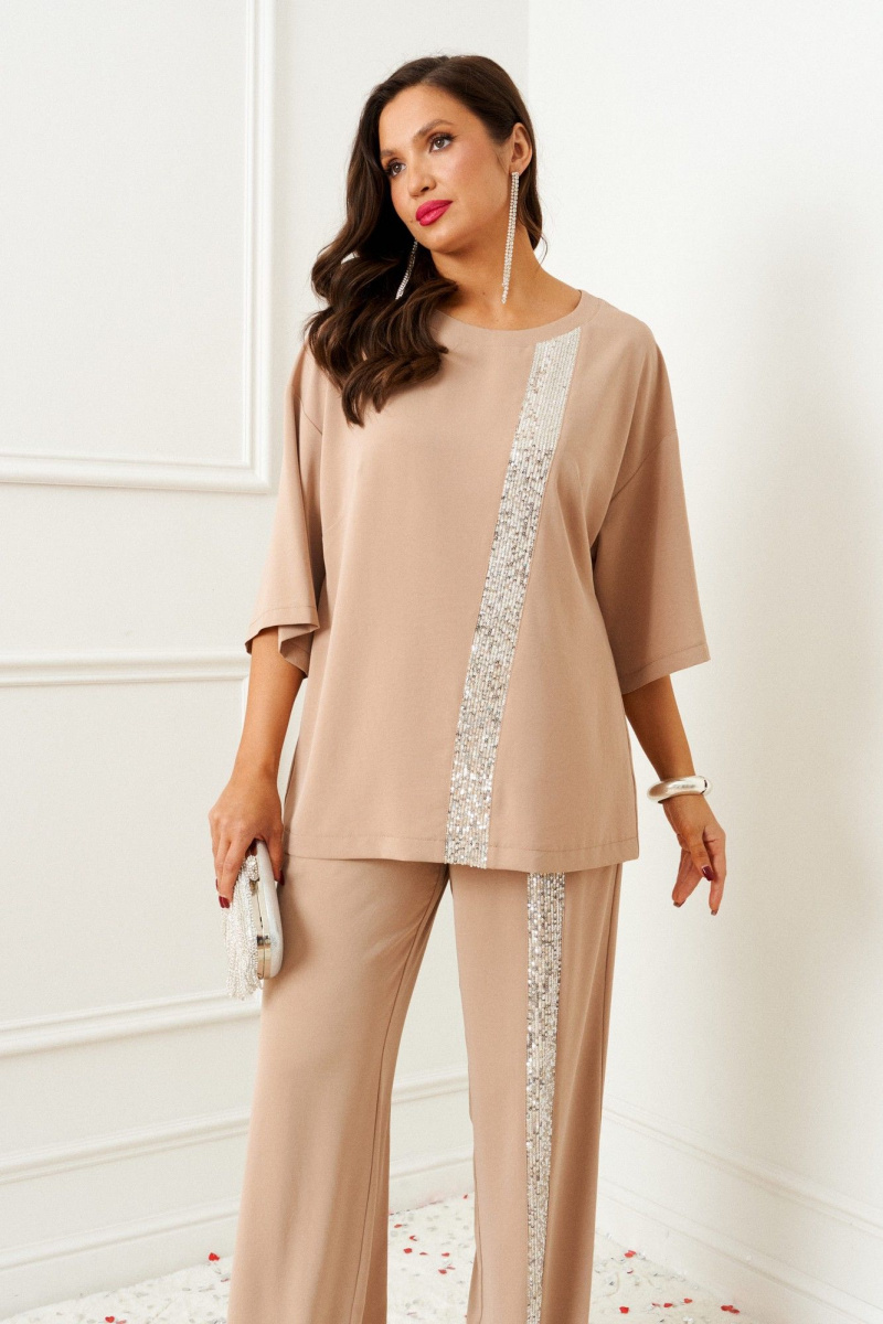 Брючный комплект Beautiful&Free 6396 латте