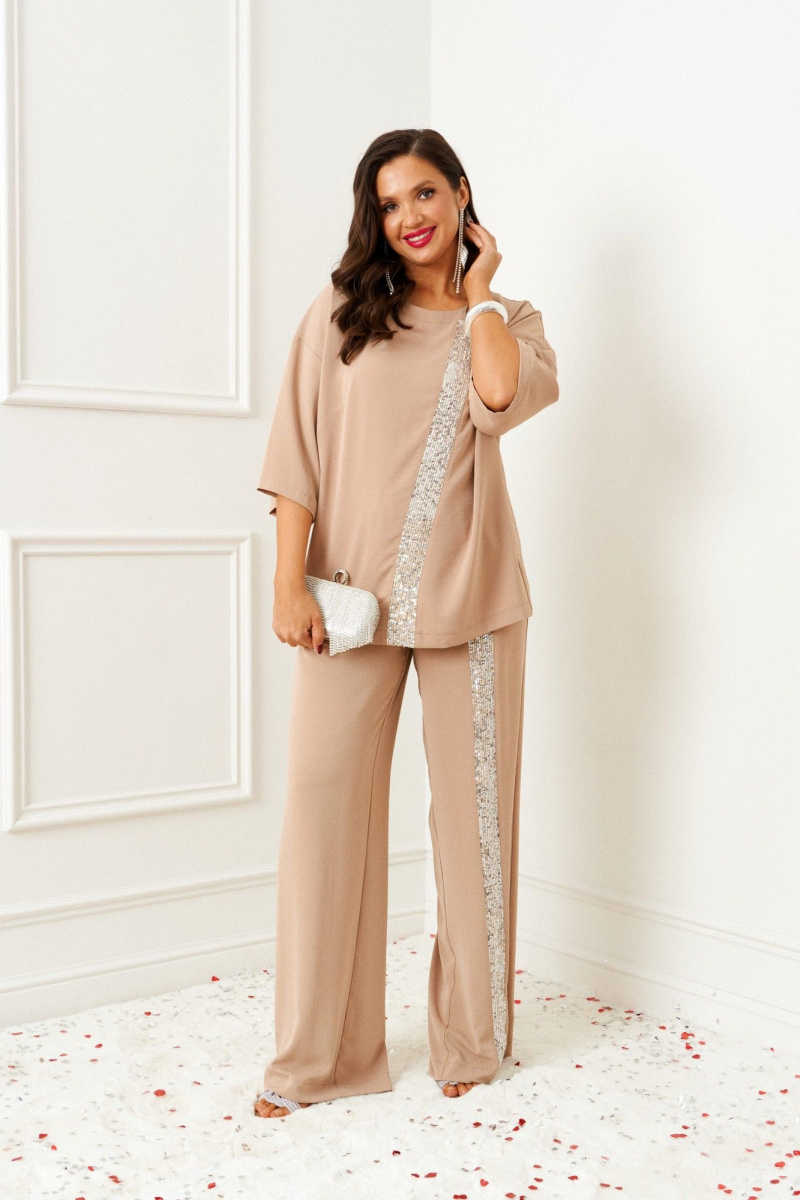 Брючный комплект Beautiful&Free 6396 латте