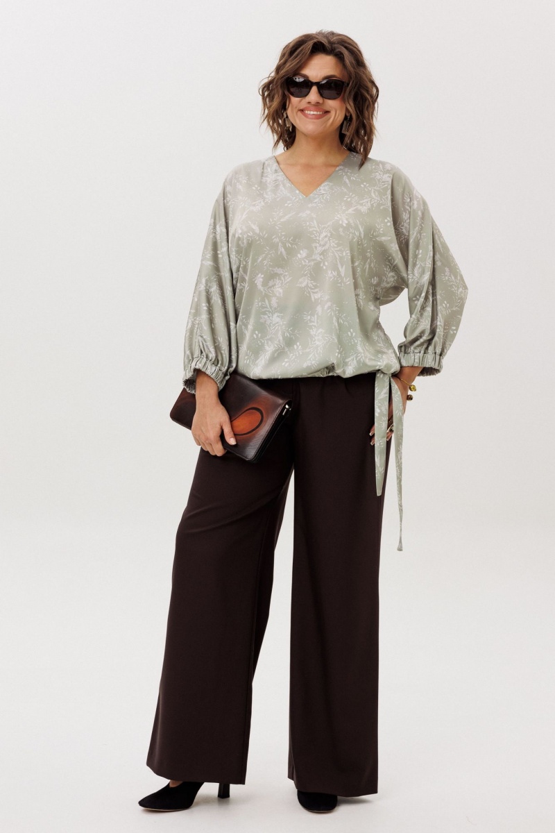 Брюки Anelli 1702 блестящий каштан