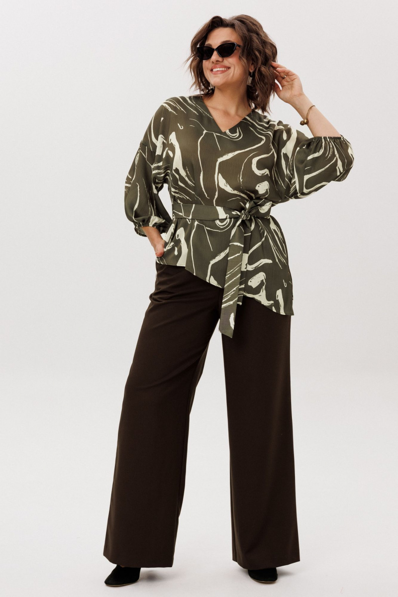 Брюки Anelli 1702 блестящий каштан