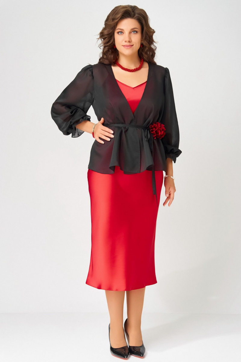 Плательный комплект Fita 3201 красно-черный