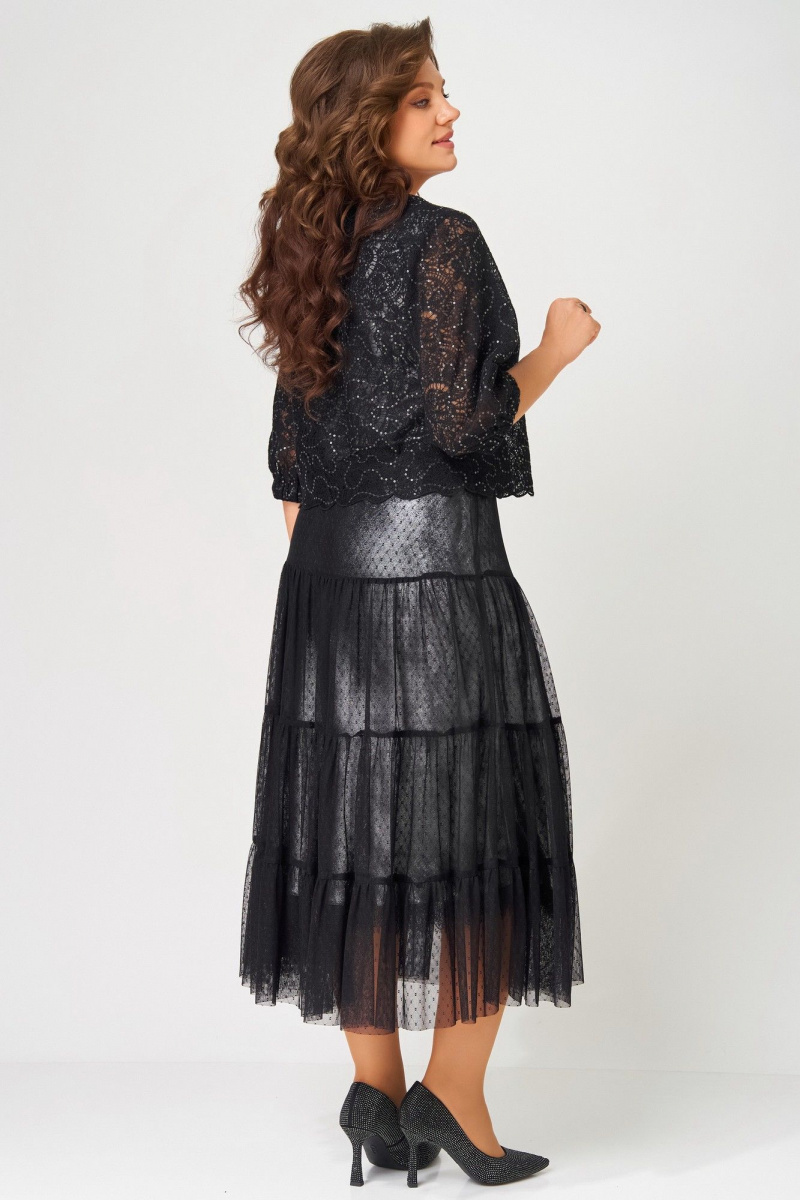 Юбочный комплект Fita 4141 черно-серебристый