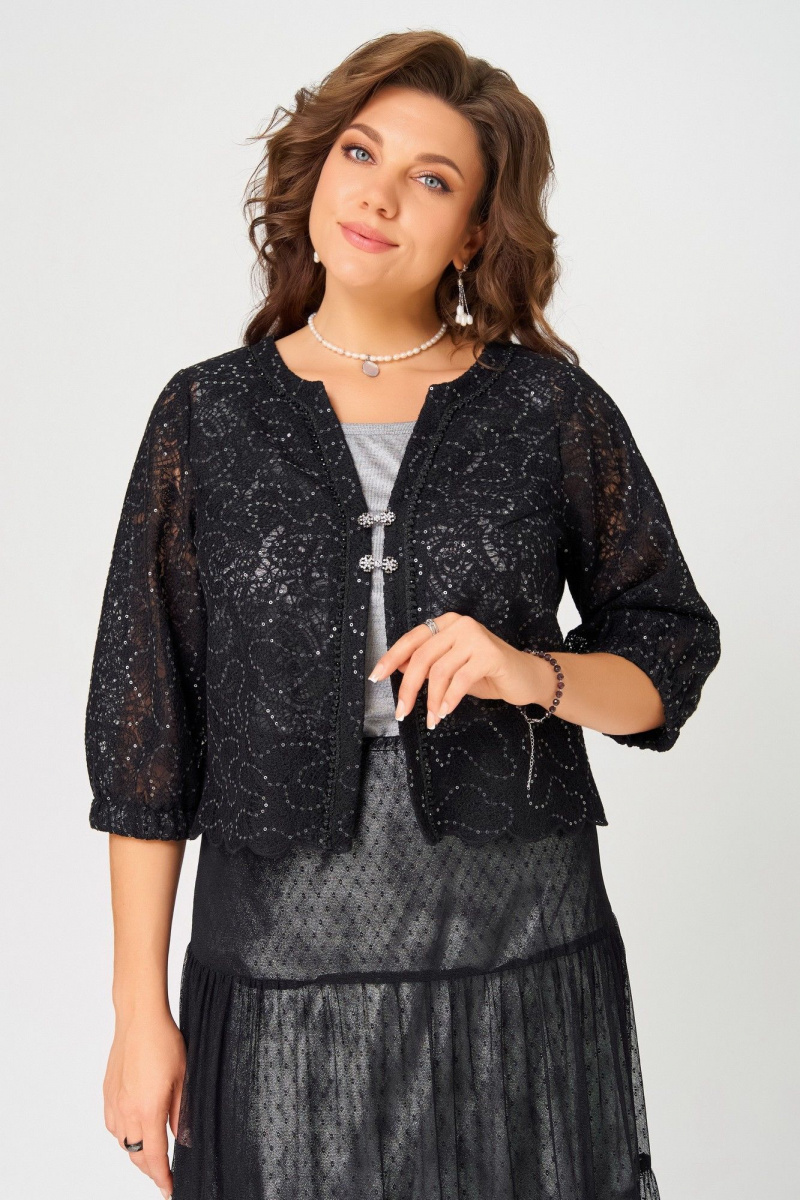 Юбочный комплект Fita 4141 черно-серебристый