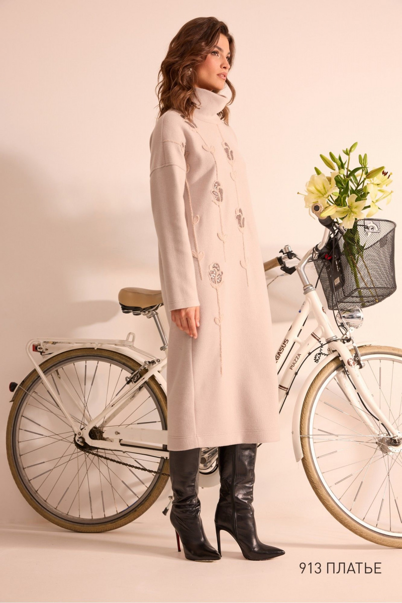 Платья NiV NiV fashion 913 светло-бежевый