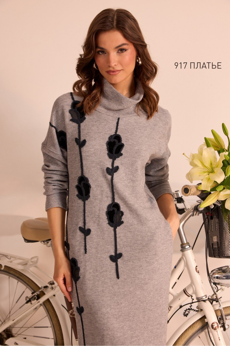 Платья NiV NiV fashion 917 серый