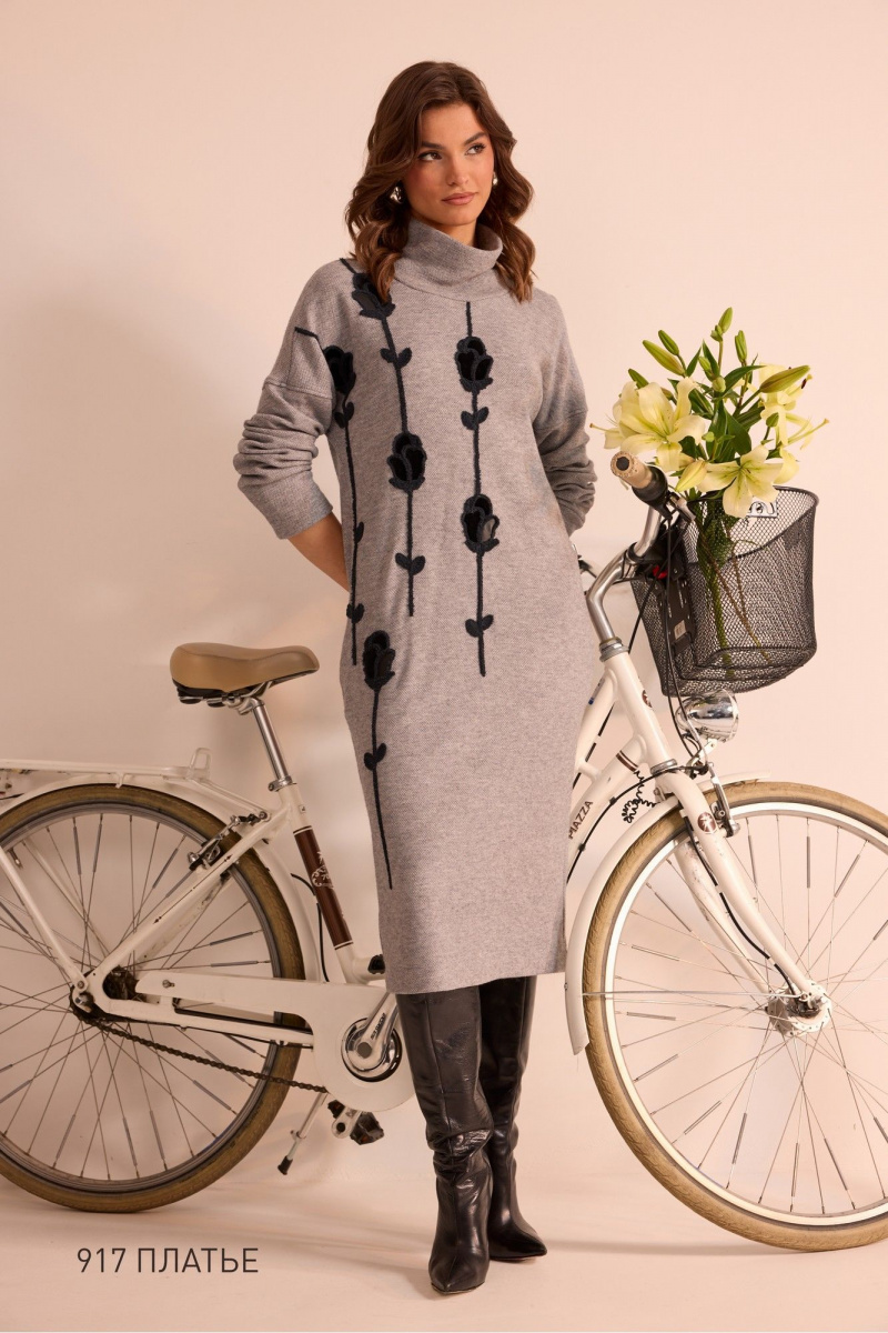 Платья NiV NiV fashion 917 серый