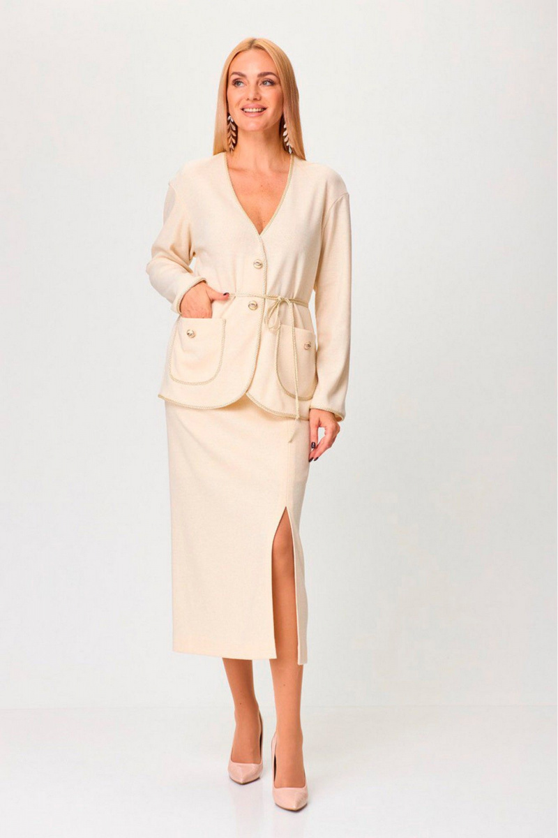 Юбочный костюм Gamma Gracia 792 кремовый