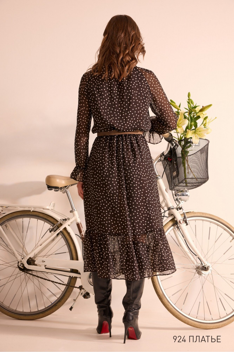 Платья NiV NiV fashion 924 чёрный_в_белый_горошек