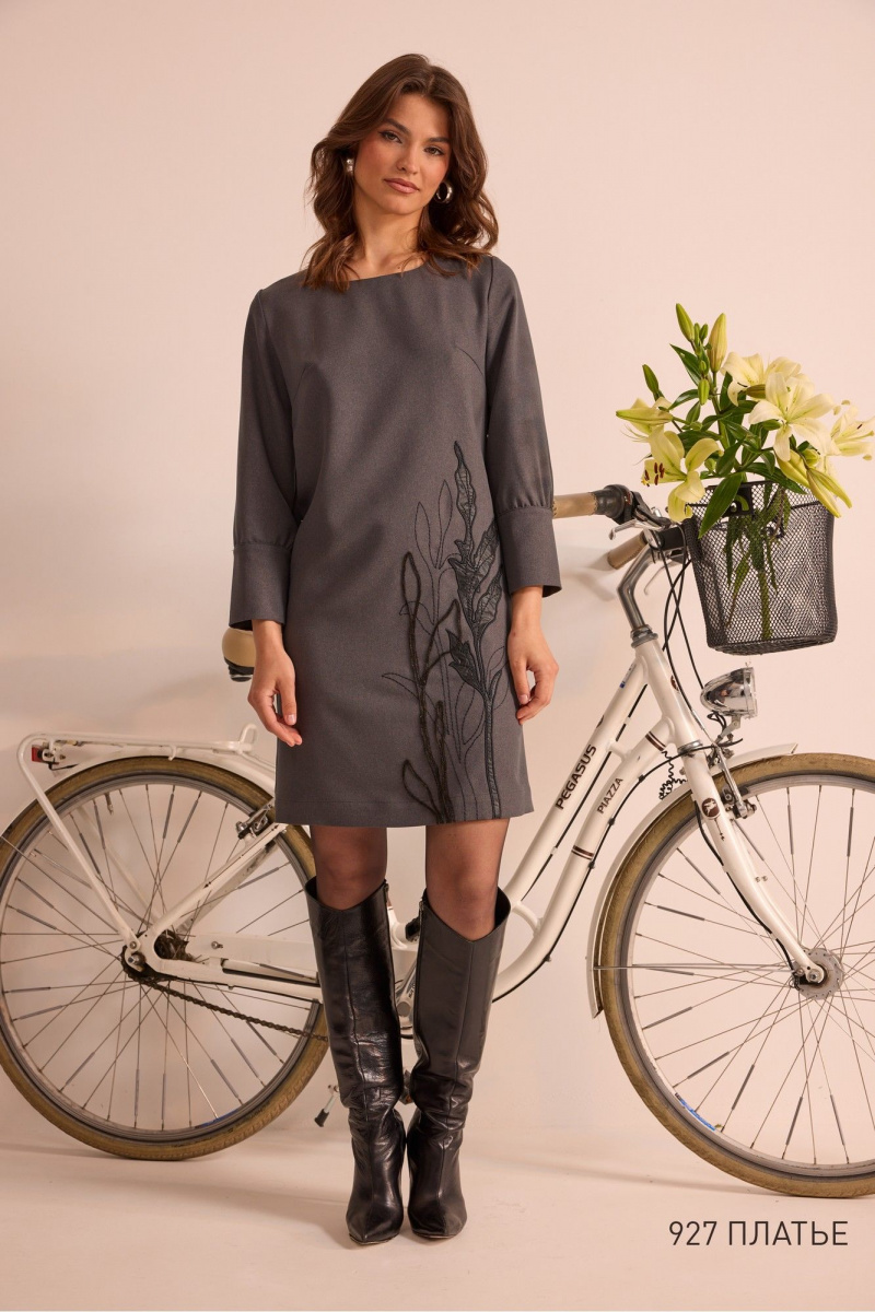 Платья NiV NiV fashion 927 серый