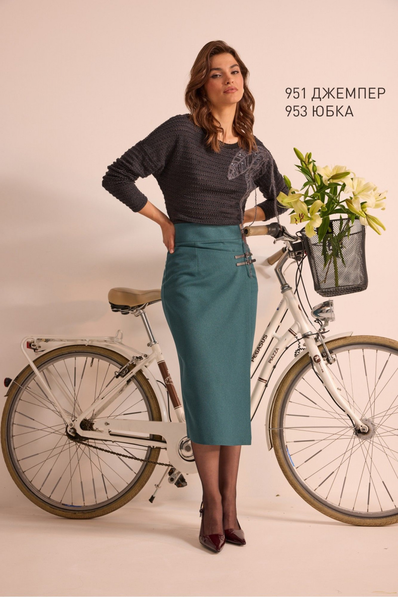 Юбки NiV NiV fashion 953 морская_волна